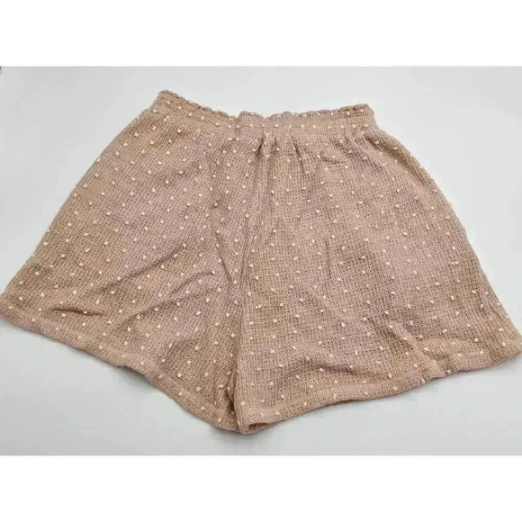 Blu Pepper Women's Size L Pink with White Polka Dot Shorts - Picture 7 of 7